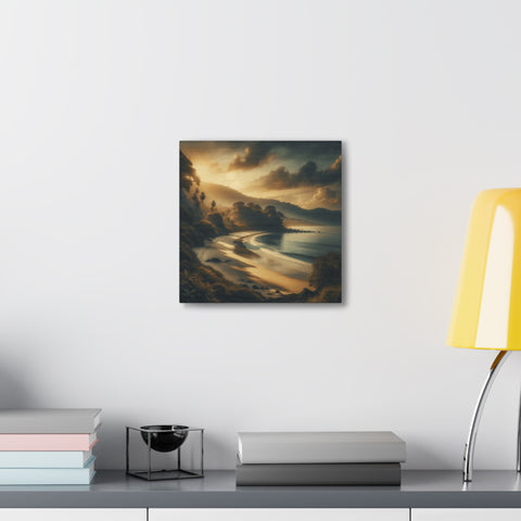 Twilight's Amber Embrace - Canvas Print