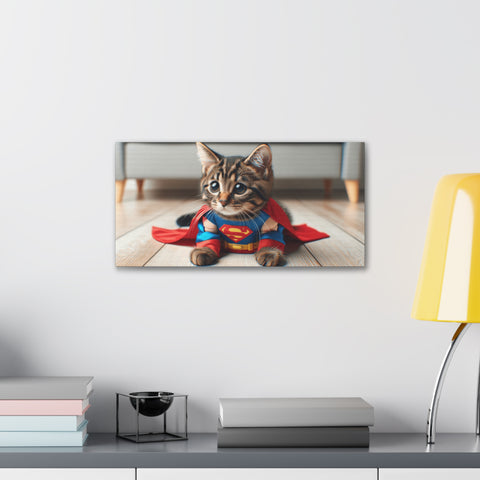 Superkitten: Small Paws, Big Hero - Canvas Print