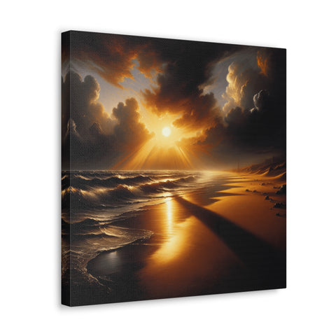 Radiance of the Coastal Eve - Canvas Print