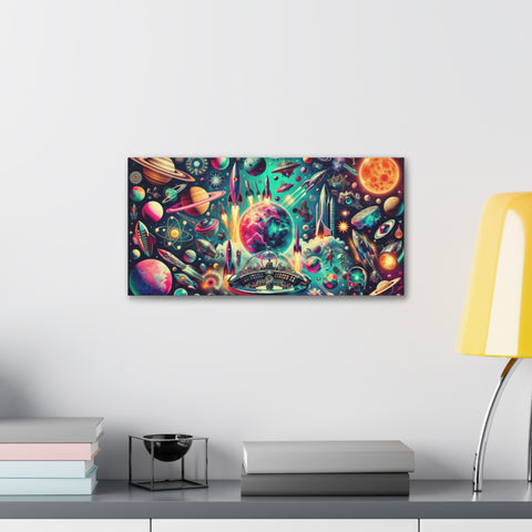 Cosmic Symphony: A Space-Time Rhapsody - Canvas Print