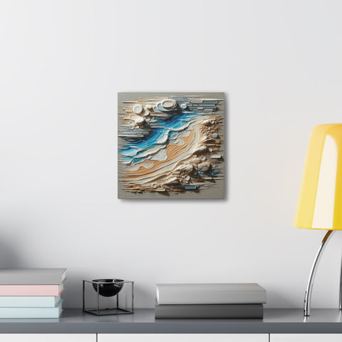 Serene Shores of Abstraction - Canvas Print