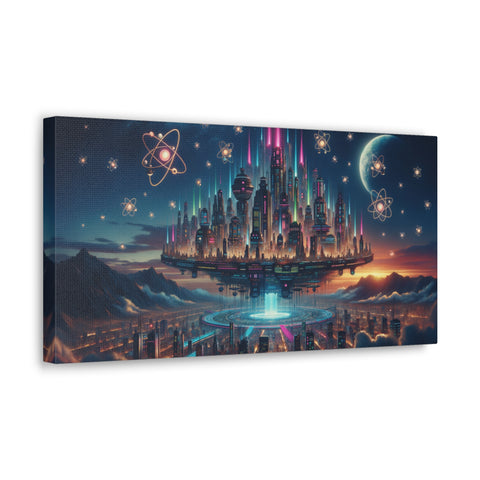 Celestial Metropolis: A Vision of Tomorrow - Canvas Print