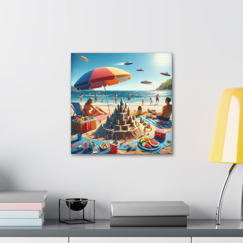 Seaside Serenade of Sand - Canvas Print