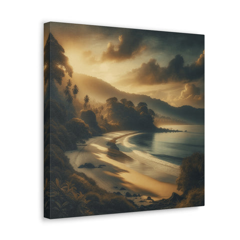 Twilight's Amber Embrace - Canvas Print