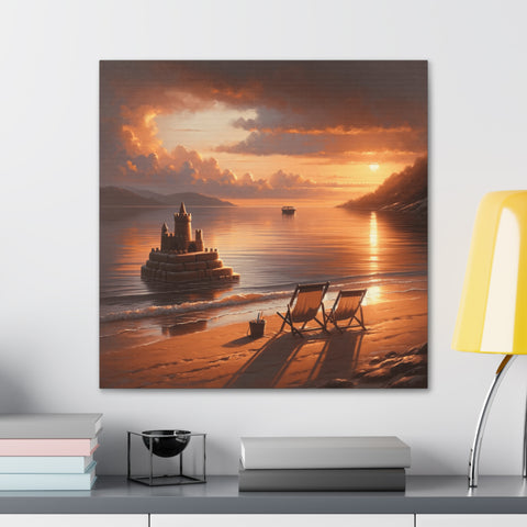 Twilight Bastion by the Sea - Canvas Print