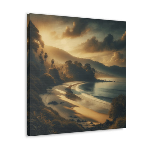 Twilight's Amber Embrace - Canvas Print