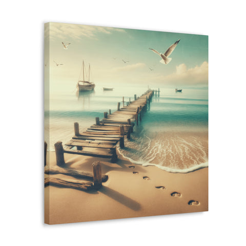Serenity Pier at Dawn - Canvas Print