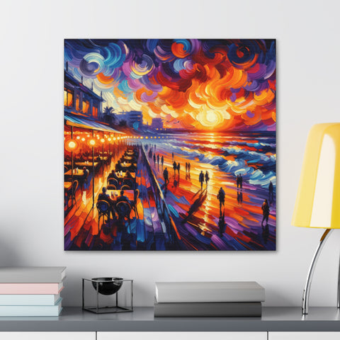 Whirls of Sundown Serenade - Canvas Print