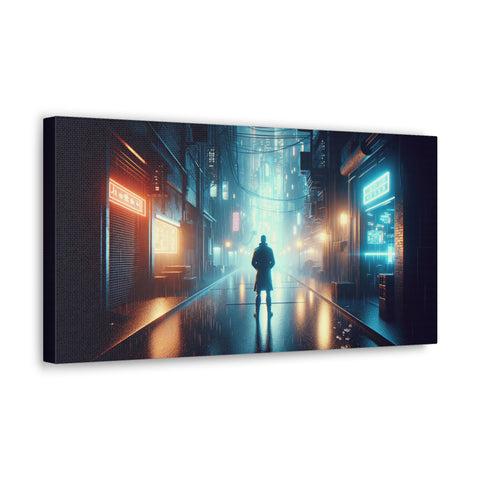 Metropolis Serenade in Neon - Canvas Print