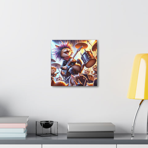 Feline Grooves and Electric Mews - Canvas Print