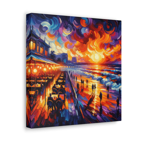 Whirls of Sundown Serenade - Canvas Print