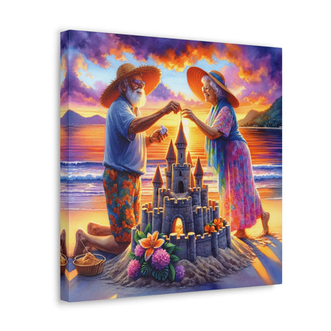 Twilight Turrets: A Seaside Sonata - Canvas Print