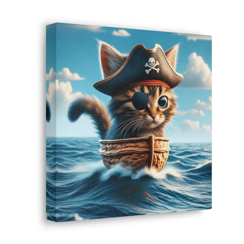 Purrates of the Carib-meow-n - Canvas Print