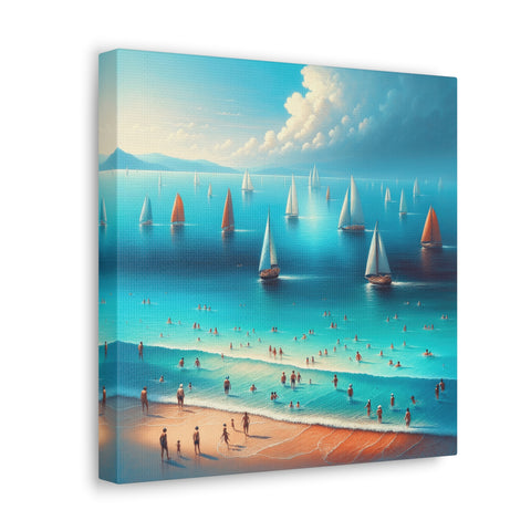 Sails on the Azure Tide - Canvas Print