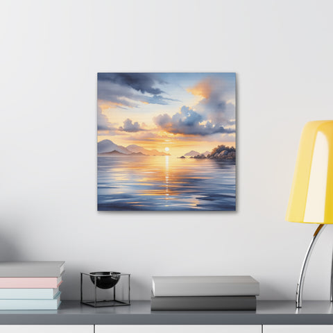 Twilight Serenade by the Shore - Canvas Print