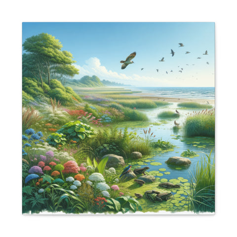 Serene Shores of Abundance - Canvas Print