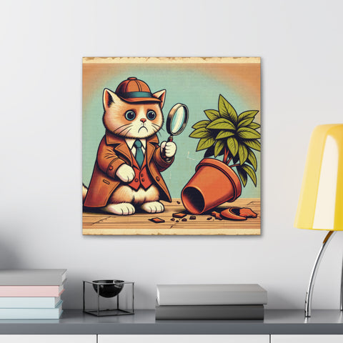 The Great Whisker Detective - Canvas Print