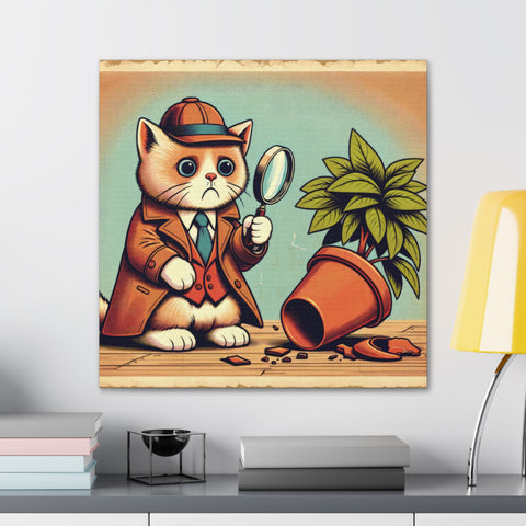 The Great Whisker Detective - Canvas Print