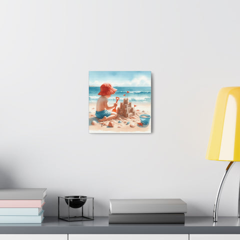 Seaside Kingdom: A Childs Beachside Dream - Canvas Print