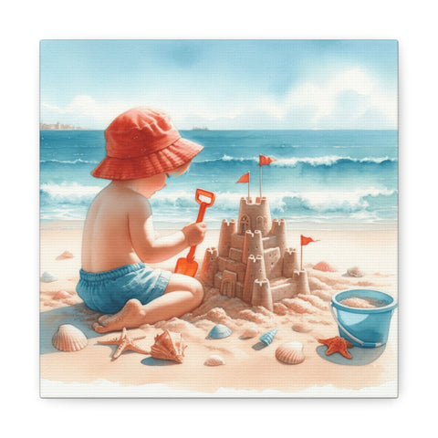 Seaside Kingdom: A Childs Beachside Dream - Canvas Print