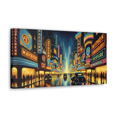 Neon Dreams on Infinity Avenue - Canvas Print