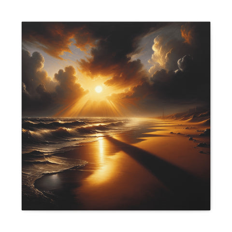 Radiance of the Coastal Eve - Canvas Print