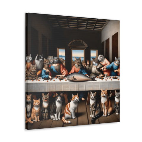 The Feline Supper - Canvas Print