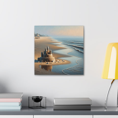 Serenitys Citadel by the Shore - Canvas Print