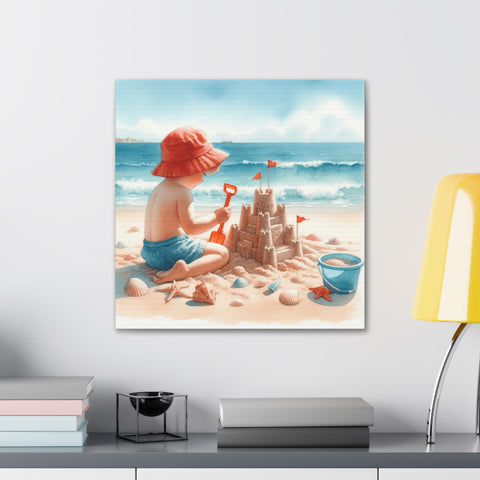 Seaside Kingdom: A Childs Beachside Dream - Canvas Print