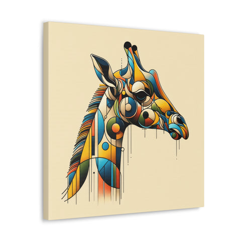Chromatic Dreams of a Giraffe - Canvas Print