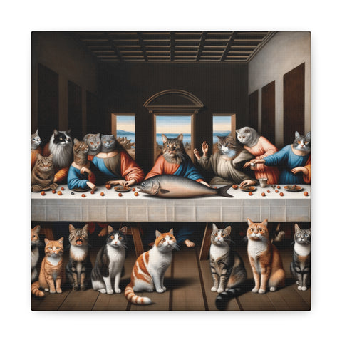 The Feline Supper - Canvas Print