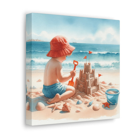 Seaside Kingdom: A Childs Beachside Dream - Canvas Print