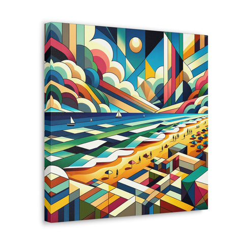 Geometric Coastal Symphony - Canvas Print