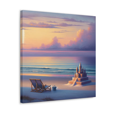 Twilight Turrets: A Seascape Reverie - Canvas Print