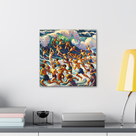 The Aquatic Tapestry of Youth - Canvas Print