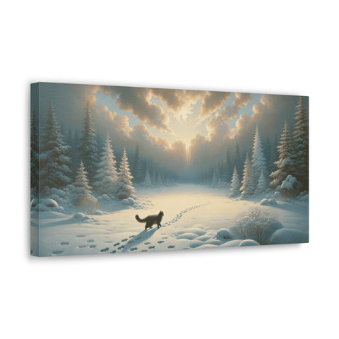 Lone Winter's Journey - Canvas Print