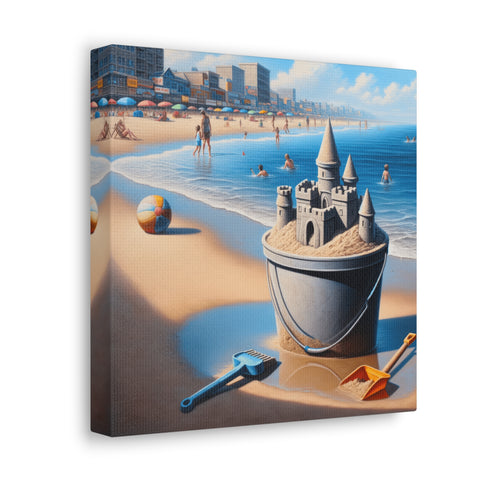 Coastal Fortress: Dreams in the Sand - Canvas Print