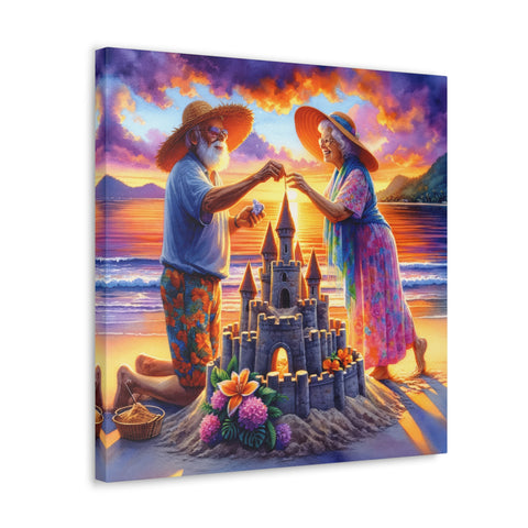 Twilight Turrets: A Seaside Sonata - Canvas Print