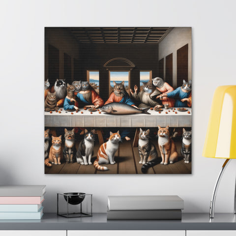 The Feline Supper - Canvas Print