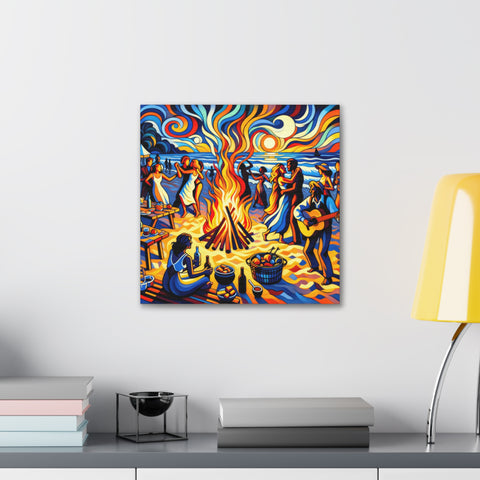 Rhythms of the Flamboyant Eve - Canvas Print