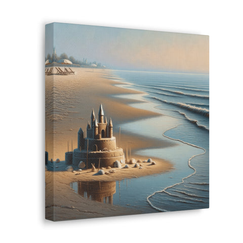 Serenitys Citadel by the Shore - Canvas Print