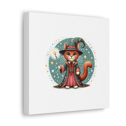 Mystical Whiskers and Stardust Tricks - Canvas Print