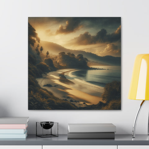 Twilight's Amber Embrace - Canvas Print