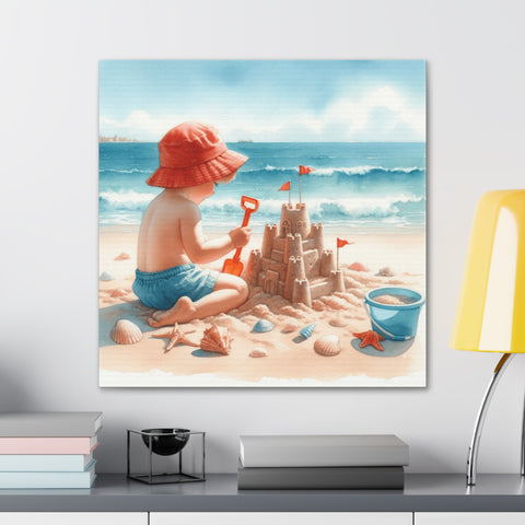 Seaside Kingdom: A Childs Beachside Dream - Canvas Print