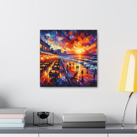 Whirls of Sundown Serenade - Canvas Print