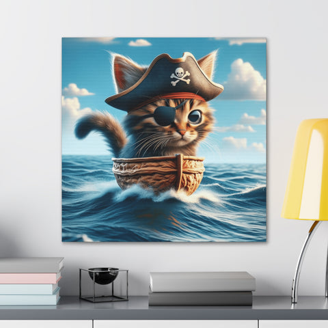 Purrates of the Carib-meow-n - Canvas Print