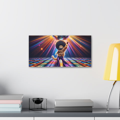 Feline Groove: Disco Diva - Canvas Print