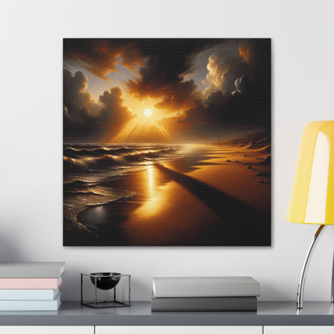 Radiance of the Coastal Eve - Canvas Print