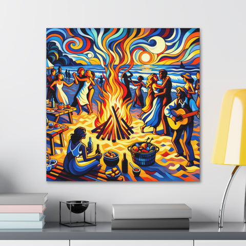 Rhythms of the Flamboyant Eve - Canvas Print