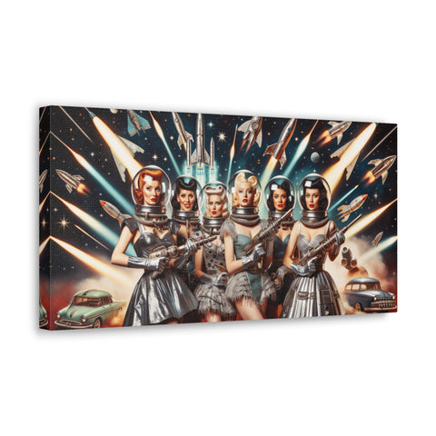 Galactic Dames: Defenders of the Star Frontier - Canvas Print